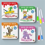 Boya-Sil-Boya (4 Kitap + 5 Kalem Seti)