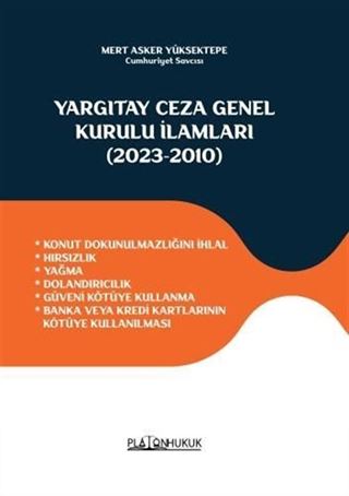 Yargıtay Ceza Genel Kurulu İlamları (2023-2010)