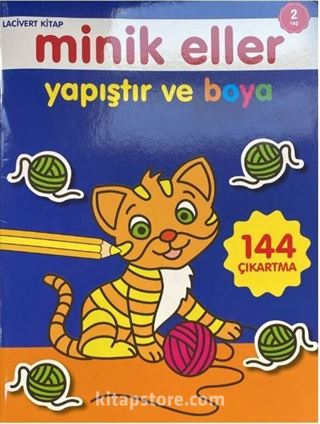 Minik Eller Yapıştır Ve Boya - Lacivert Kitap