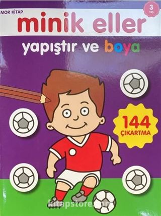 Minik Eller Yapıştır Ve Boya - Mor Kitap