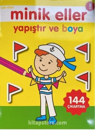 Minik Eller Yapıştır Ve Boya - Sarı Kitap