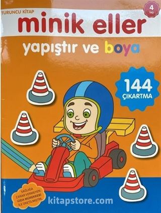 Minik Eller Yapıştır Ve Boya - Turuncu Kitap