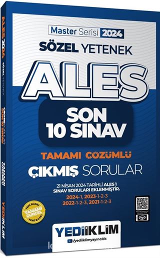 2024 ALES Sözel Yetenek Son 10 Sınav Tamamı Çözümlü Çıkmış Sorular