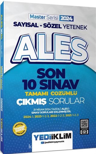 2024 ALES Sayısal - Sözel Yetenek Son 10 Sınav Tamamı Çözümlü Çıkmış Sorular