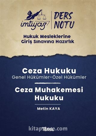 İmtiyaz HMGS Ders Notları Ceza Hukuku