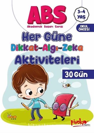 ABS 3-4 Yaş Her Güne Dikkat-Algı-Zeka Aktiviteleri 30 Gün