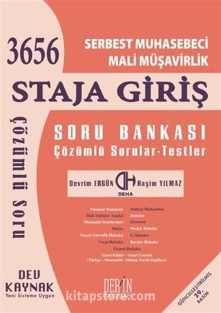 Serbest Muhasebeci Mali Müşavirlik 3656 Staja Giriş Soru Bankası