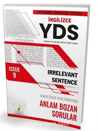 YDS İngilizce Irrelevant Sentence Issue 9