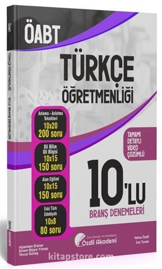 ÖABT Türkçe Öğretmenliği 10 Deneme Çözümlü