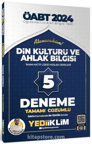 2024 ÖABT Din Kültürü Ve Ahlak Bilgisi İmam-Hatip Lisesi Meslek Dersleri Tamamı Çözümlü 5 Deneme