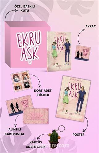 Ekru Aşk Özel Kutulu Set