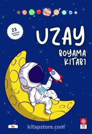 Uzay Boyama Kitabı (23 Çıkartma Hediye)