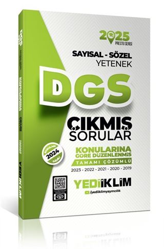 2025 DGS Sayısal-Sözel Yetenek Tamamı Çözümlü Konularına Göre Çıkmış Sorular