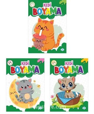 Kedi Boyama Seti (3 Kitap Takım)