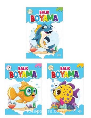 Balık Boyama Seti (3 Kitap Takım)