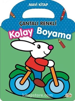 Çantalı Renkli Kolay Boyama- Mavi Kitap