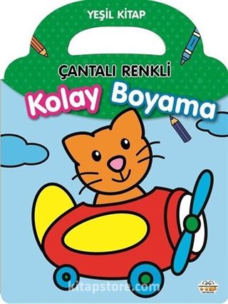 Çantalı Renkli Kolay Boyama- Yeşil Kitap