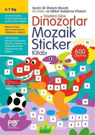 Dinozorlar Mozaik Sticker Kitabı 3 - 7 Yaş