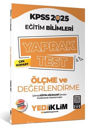 2025 KPSS Eğitim Bilimleri Ölçme ve Değerlendirme Çek Kopart Yaprak Test