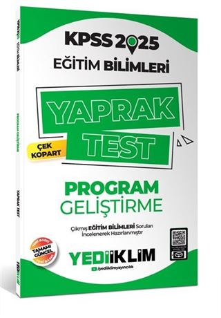 2025 KPSS Eğitim Bilimleri Program Geliştirme Çek Kopart Yaprak Test