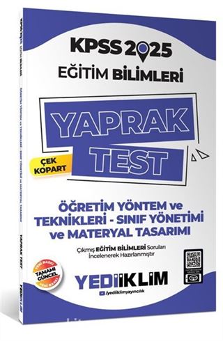 2025 KPSS Eğitim Bilimleri Öğretim Yöntem ve Teknikleri Çek Kopart Yaprak Test