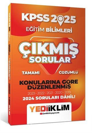 2025 KPSS Eğitim Bilimleri Konularına Göre Düzenlenmiş Tamamı Çözümlü Çıkmış Sorular