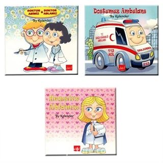 Doktor Abimiz - Doktor Ablamız Sağlık Seti (4 Kitap Set, Renkli Resimli)