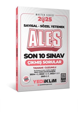 2025 ALES Sayısal Sözel Yetenek Tamamı Çözümlü Son 10 Sınav Çıkmış Sorular (28.07.2024 Tarihli ALES-2 Ekli)