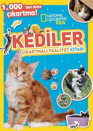 National Geographic Kids Kediler Çıkartmalı Faaliyet Kitabı