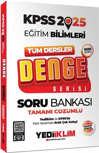 2025 KPSS Eğitim Bilimleri Tüm Dersler Denge Serisi Tamamı Çözümlü Soru Bankası