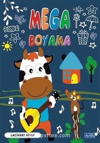 Mega Boyama-Lacivert Kitap