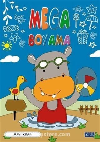 Mega Boyama-Mavi Kitap