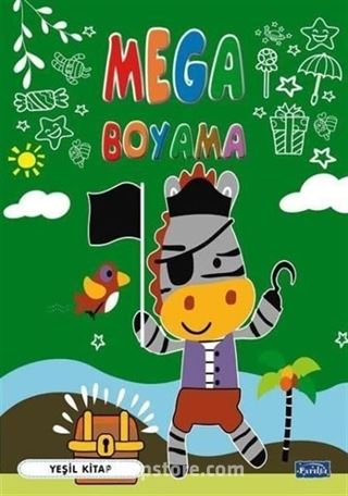 Mega Boyama-Yeşil Kitap