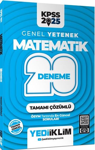 2025 KPSS Genel Yetenek Matematik Tamamı Çözümlü 20 Deneme