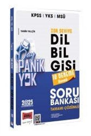 2025 KPSS YKS MSÜ Tamamı Çözümlü Panik Yok Zor Seviye Dil Bilgisi Soru Bankası (10 Deneme İlaveli)