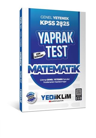 2025 KPSS Genel Yetenek Matematik Çek Kopart Yaprak Test