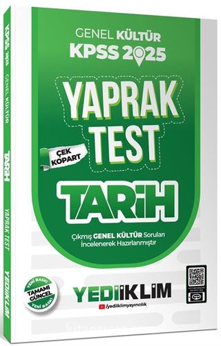 2025 KPSS Genel Kültür Tarih Çek Kopart Yaprak Test