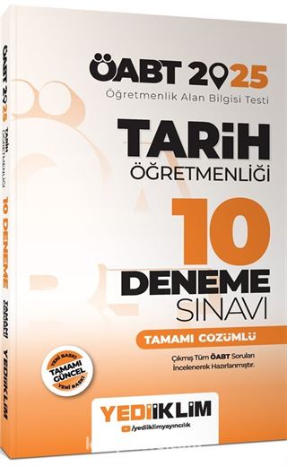 2025 ÖABT Tarih Öğretmenliği Tamamı Çözümlü 10 Deneme Sınavı