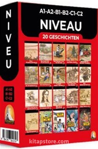 Almanca Hikaye 20'li Hikaye Seti Kutulu (A1-A2-B1-B2-C1-C2) Seviyelerinde Kare Kod Okumalı
