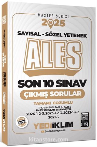 2025 ALES Master Serisi Sayısal - Sözel Yetenek Tamamı Çözümlü Son 6 Sınav Çıkmış Sorular (ALES 3 Dahil)