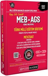 2025 MEB-AGS Konu Anlatımlı Türk Milli Eğitim Sistemi-Mevzuat