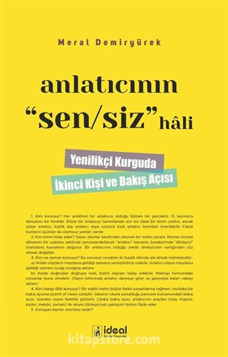 Anlatıcının Sen / Siz Hali