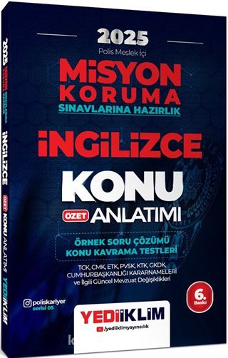 2025 PAEM Misyon Koruma Sınavlarına Hazırlık İngilizce Özet Konu Anlatımı (Örnek Soru Çözümü - Konu Kavrama Testleri)