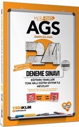 2025 MEB AGS Eğitimin Temelleri - Türk Milli Eğitim Sistemi İle Mevzuat Tamamı Çözümlü 24 Deneme