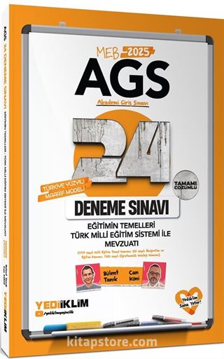 2025 MEB AGS Eğitimin Temelleri - Türk Milli Eğitim Sistemi İle Mevzuat Tamamı Çözümlü 24 Deneme