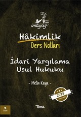 İmtiyaz İdari Yargılama Usul Hukuku Hakimlik Ders Notları