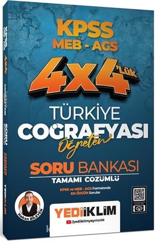 2025 KPSS MEB AGS 4X4 Öğreten Türkiye Coğrafyası Tamamı Çözümlü Soru Bankası