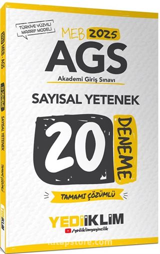 2025 MEB AGS Sayısal Yetenek Tamamı Çözümlü 20 Deneme