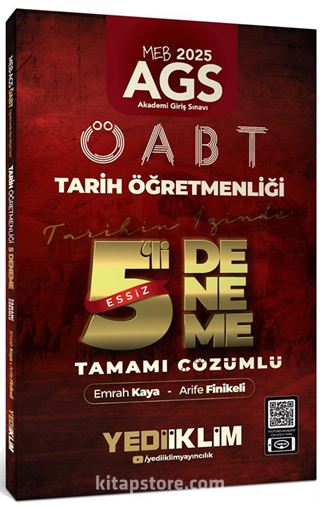 2025 MEB AGS ÖABT Tarih Öğretmenliği Tamamı Çözümlü Tarihin İzinde Eşsiz 5'li Deneme