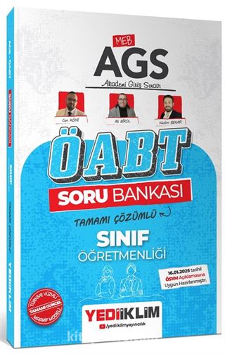 2025 MEB AGS ÖABT Sınıf Öğretmenliği Tamamı Çözümlü Soru Bankası